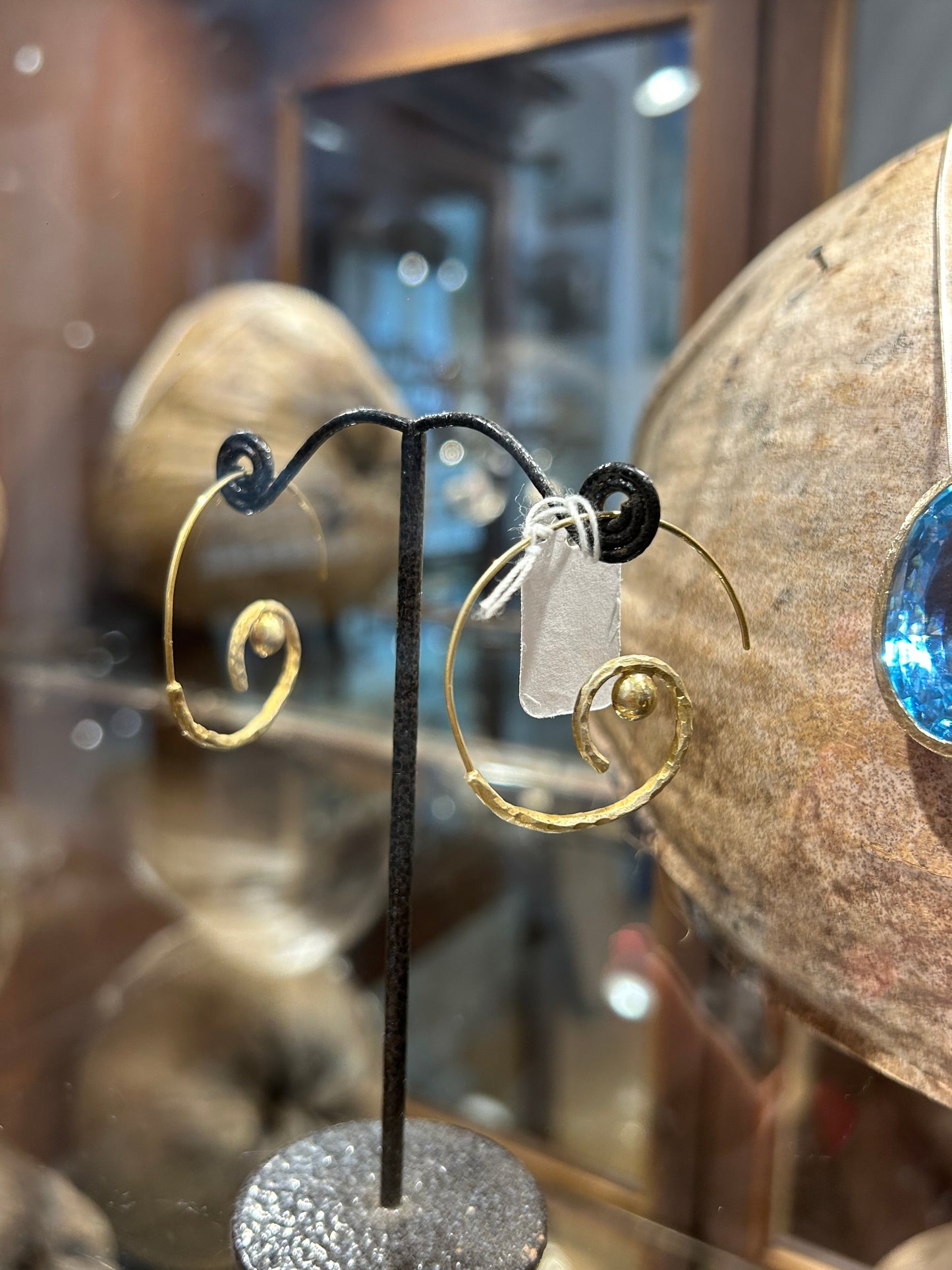 Gold Spiral Earrings