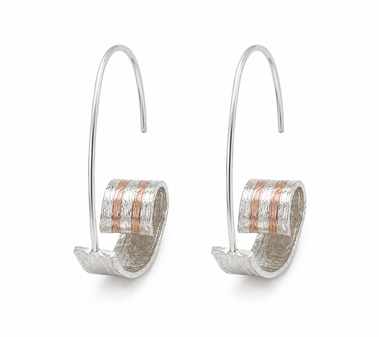 Silver Spiral earrings