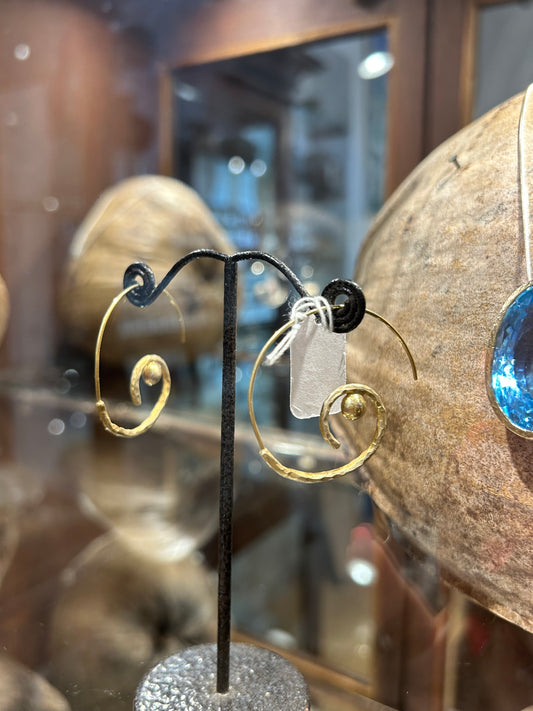 Gold Spiral Earrings